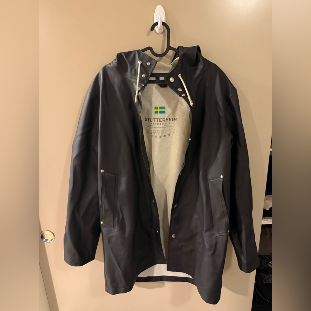 Stutterheim Stockholm Waterproof Rain Jacket Black Small